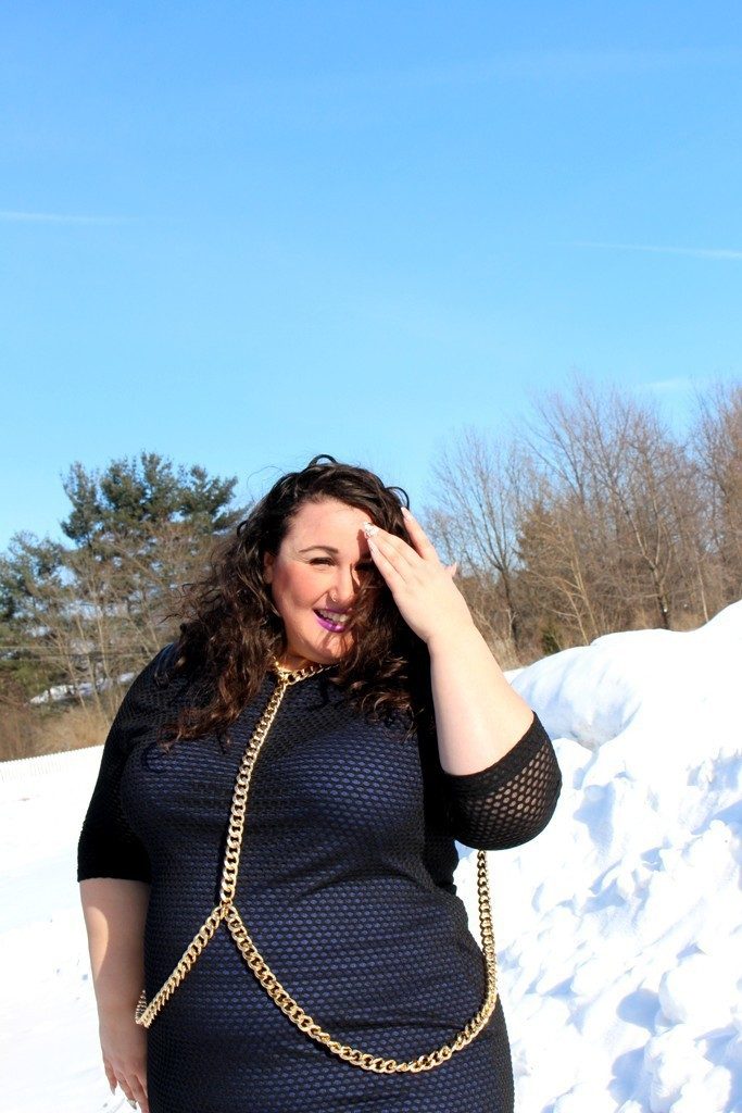 How to Style a Plus Size Faux Fur Coat - Ready To Stare