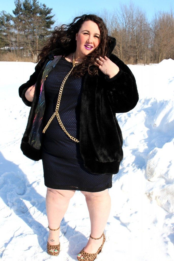 How to Style a Plus Size Faux Fur Coat - To Stare
