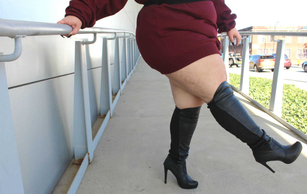 Plus Size Thigh High Wide Calf Boots Ready To