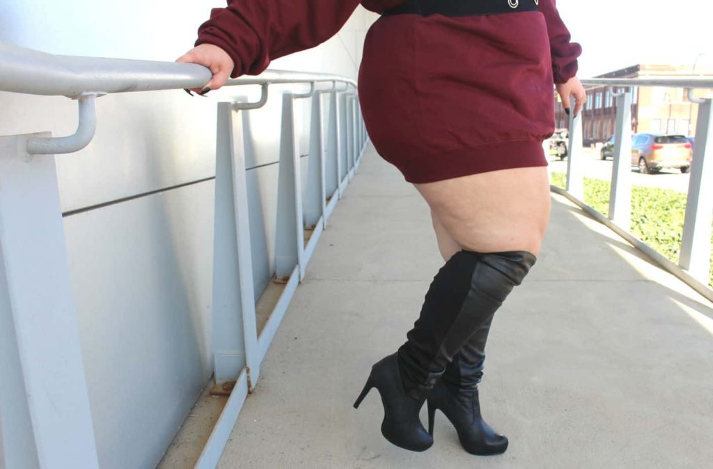 Plus Size Thigh High Wide Calf Boots 