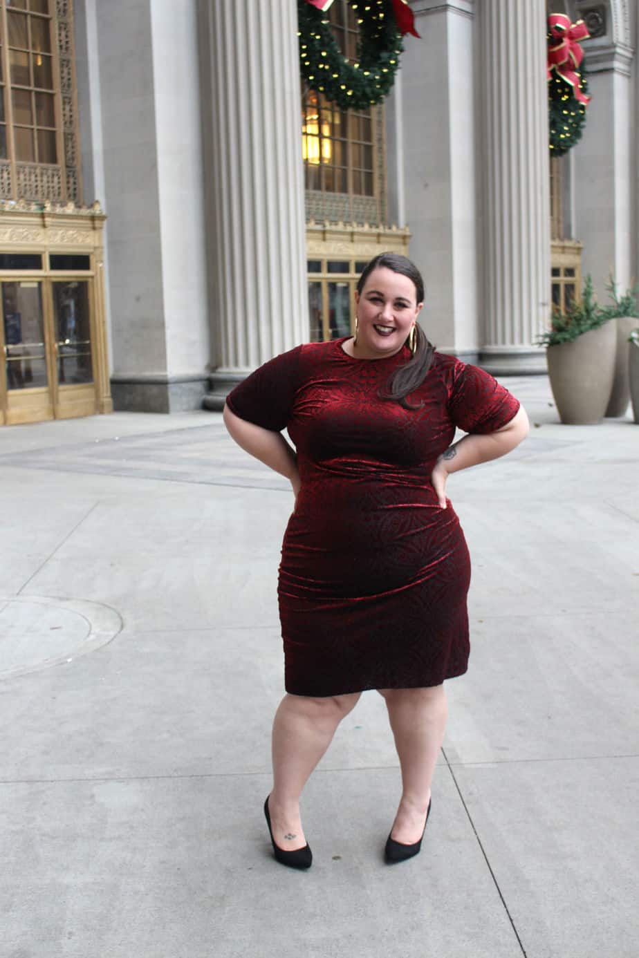 Plus Size Dress: What I Wore on Christmas Eve - Ready To Stare