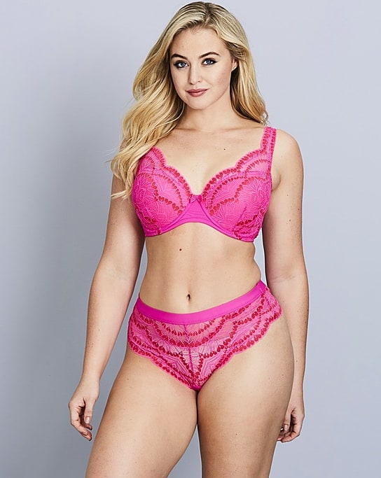 Plus Size Pink Lingerie - Valentine's Day