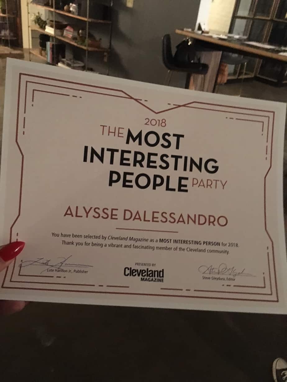 I'm One of Cleveland Magazine's Most Interesting People of 2018!
