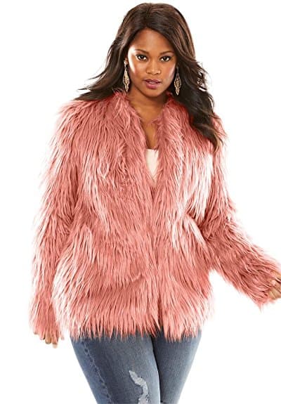 Plus Size Faux Fur Coat