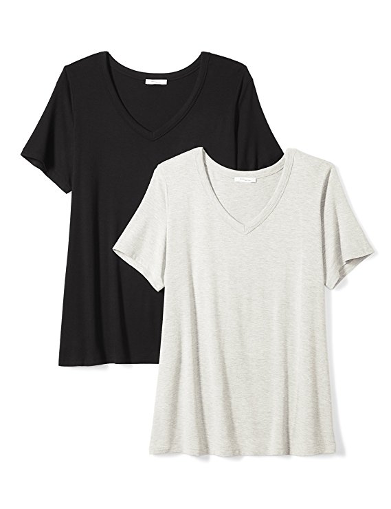 NEW Extended Size Budget-Friendly Plus Size Clothing Basics - Two-Pack Tees
