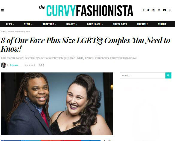 The Curvy Fashionista Plus Size LGBTQ Happy Couples