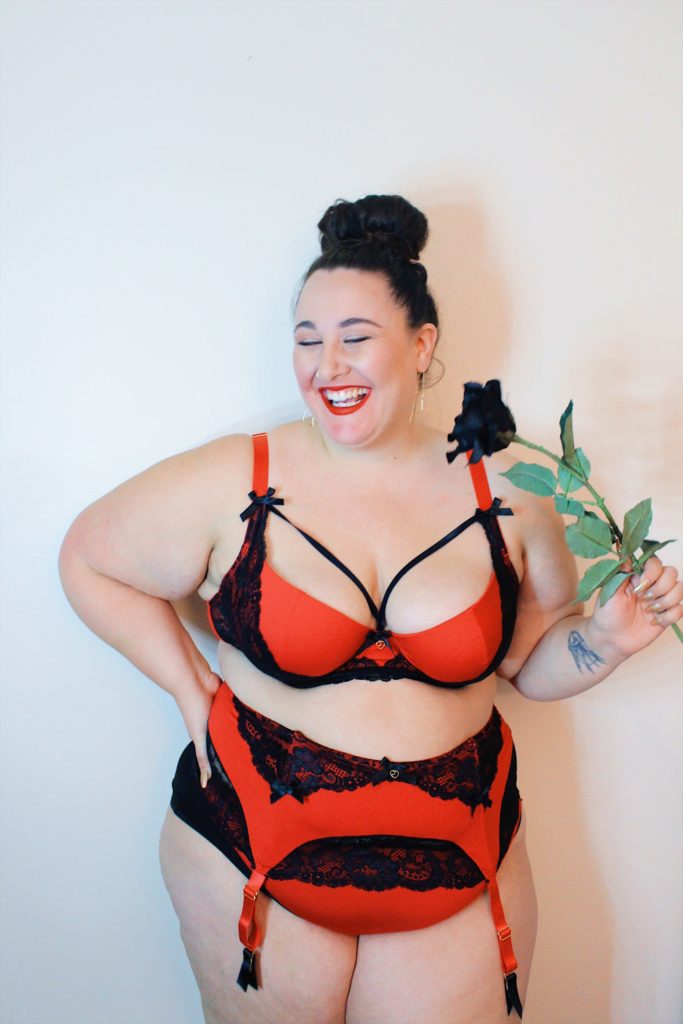 red and black plus size lingerie size 24