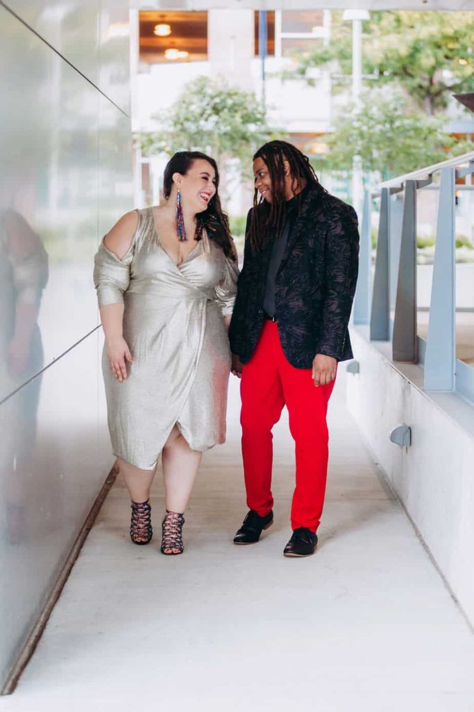 plus size couple in love