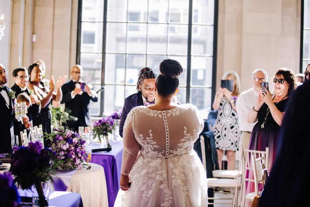 Plus Size Sheer Illusion Wedding Dress - Alysse Dalessandro and Giovonni Santiago Wedding - Cleveland, OH 