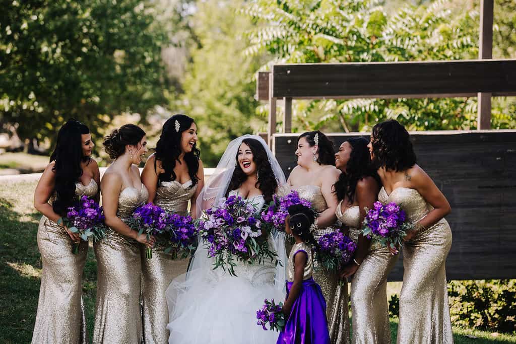 Purple and Gold Wedding 