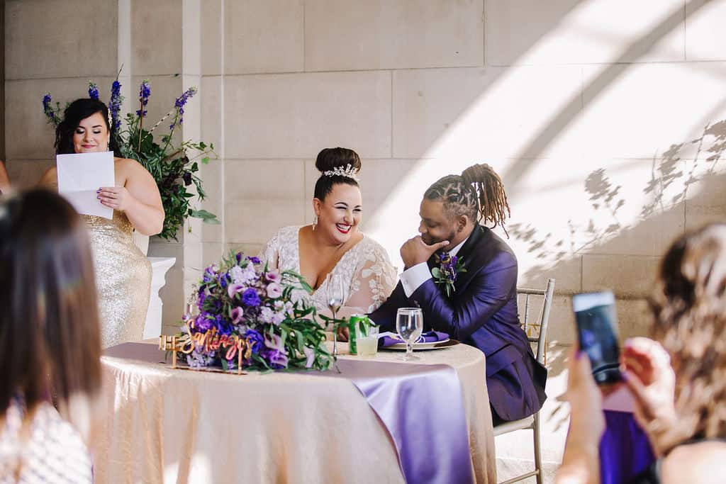 Cleveland Wedding - Plus Size Bride - Purple and Gold Wedding
