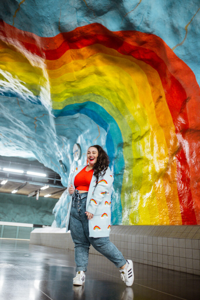 Rainbow Mural Stockholm Train Station