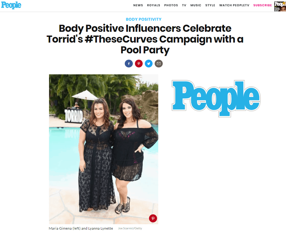 Torrid Body Positive Pool Party for Plus Size Bloggers #TheseCurves Campaign