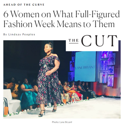 Plus size runway model fashion week