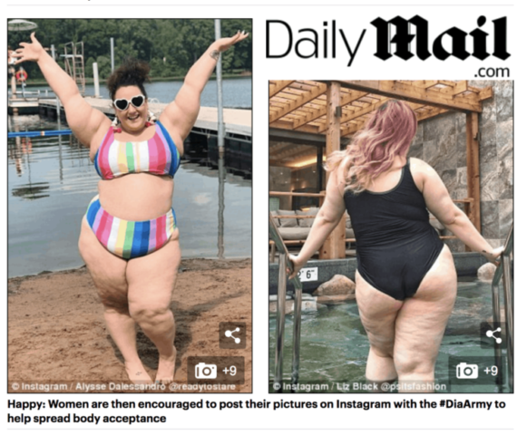 Daily Mail Self Love Body positive plus size swimsuit